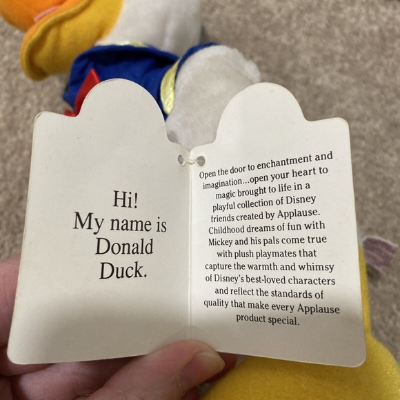 Vintage Donald Duck Plush Toy by Applause Stuffed Animal 14” Disney Plush - Picture 6 of 9